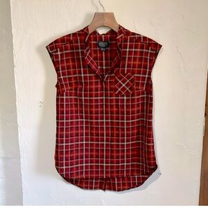 Women’s Pendleton red plaid sleeveless top